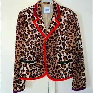 Moschino Vintage Leopard Print Blazer